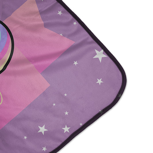 Believe In Magic Unicorn Pixel Fleece Blanket