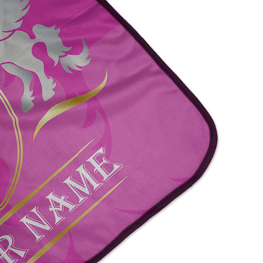 Monogram Name Repeat Pixel Fleece Blanket