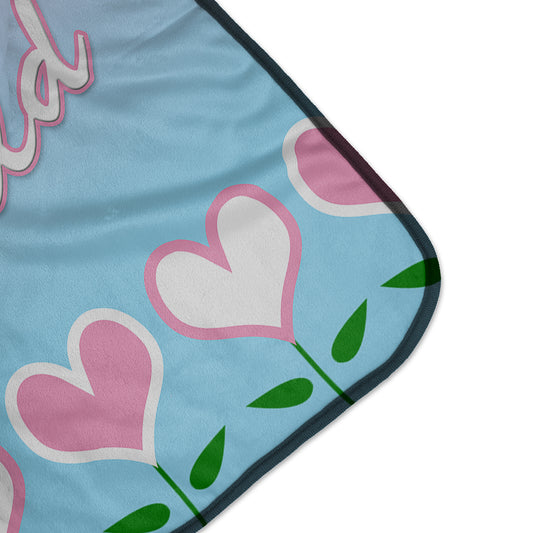 Best Mom Pixel Fleece Blanket