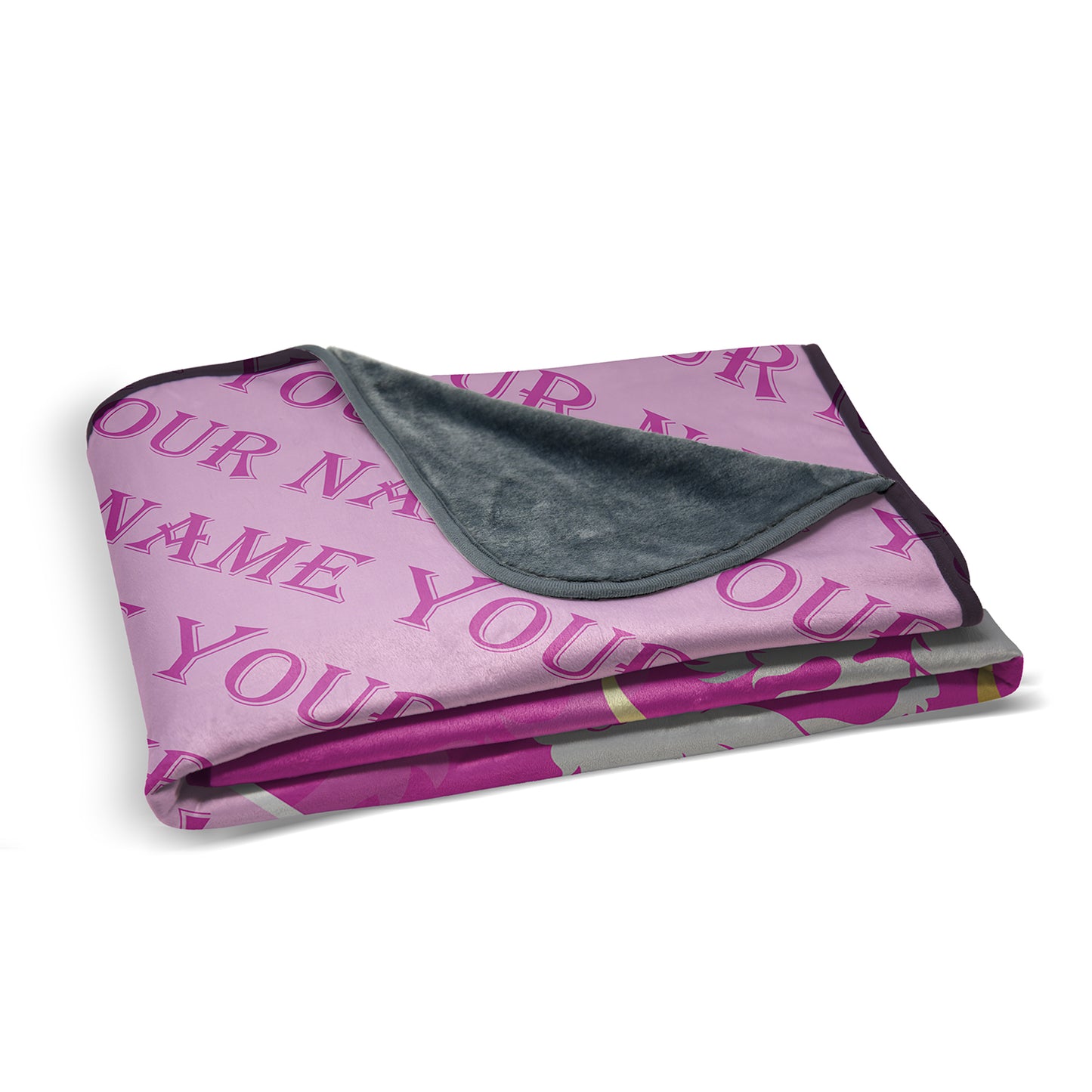 Monogram Name Repeat Pixel Fleece Blanket