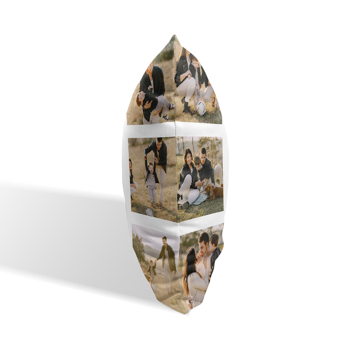 Modern Mother's Day Father's Day Family Photo Collage Throw Pillow