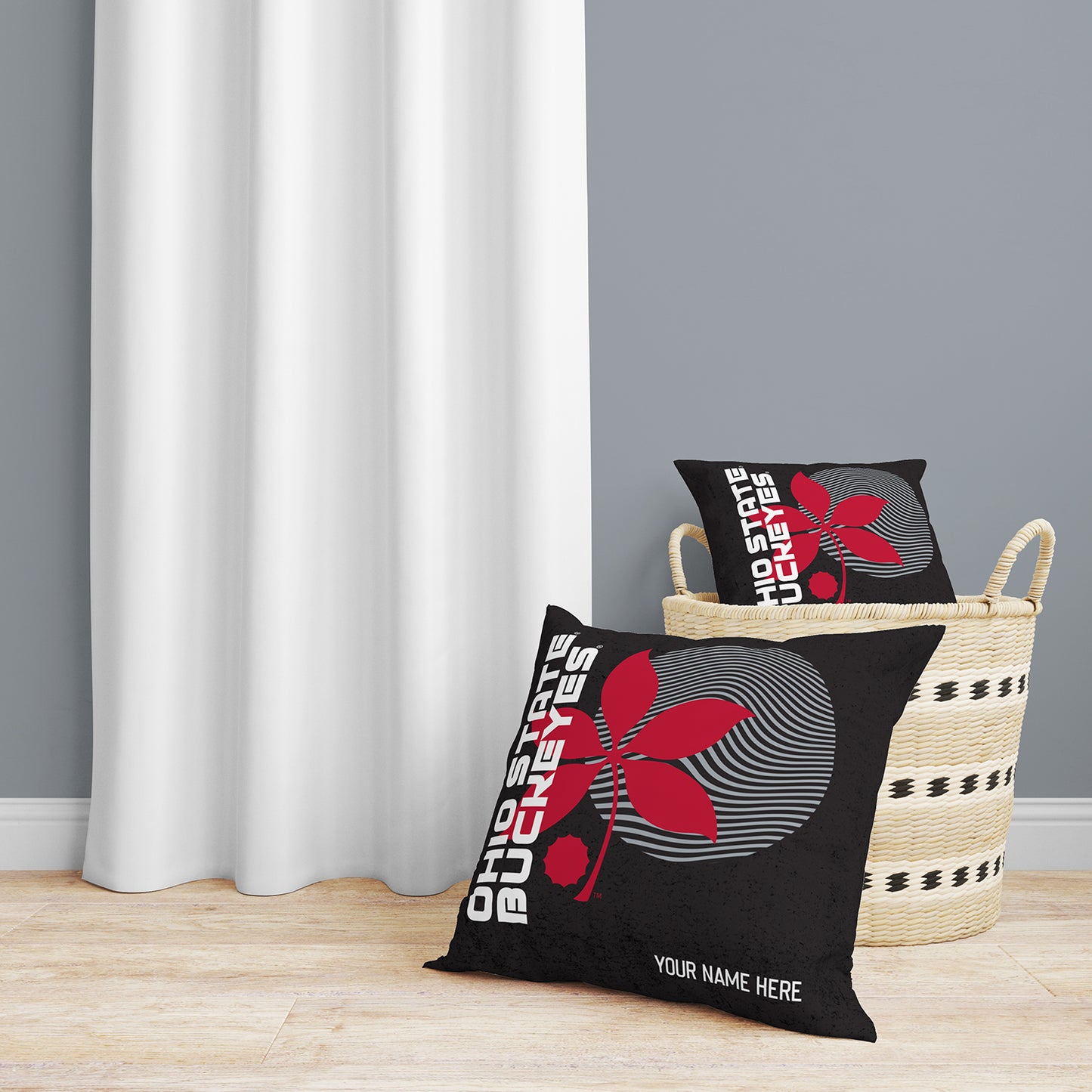 Ohio State Buckeye Leaf Throw Pillow | Personalized | Custom