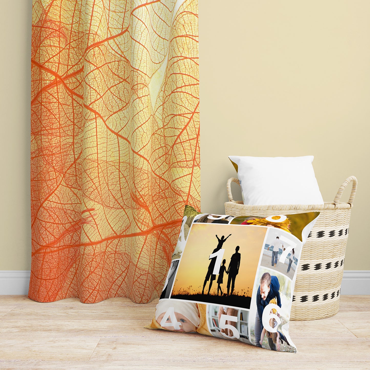 Mix Photo Collage Throw Pillow