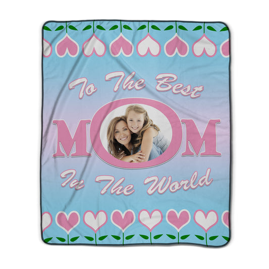 Best Mom Pixel Fleece Blanket