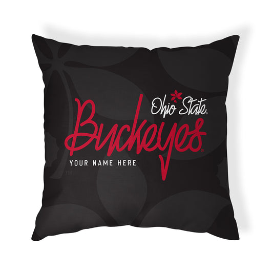 Ohio State Buckeye Leaves Throw Pillow | Personalized | Custom