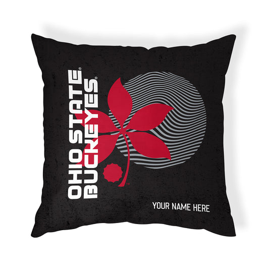 Ohio State Buckeye Leaf Throw Pillow | Personalized | Custom