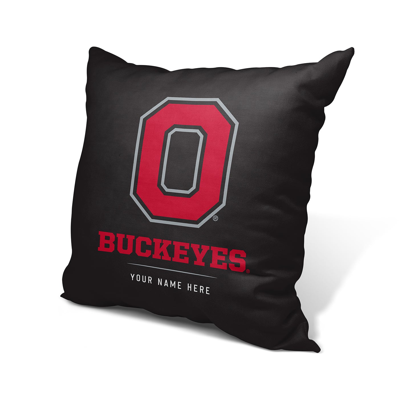 Ohio State Buckeyes Block Throw Pillow | Personalized | Custom