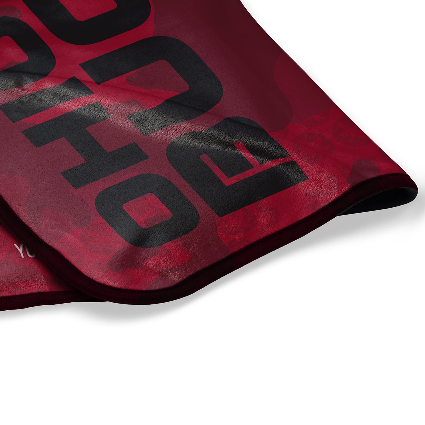 Ohio State Buckeyes Red Camo Pixel Fleece Blanket | Personalized | Custom