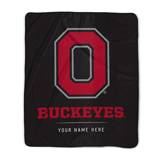 Ohio State Buckeyes Block Pixel Fleece Blanket | Personalized | Custom
