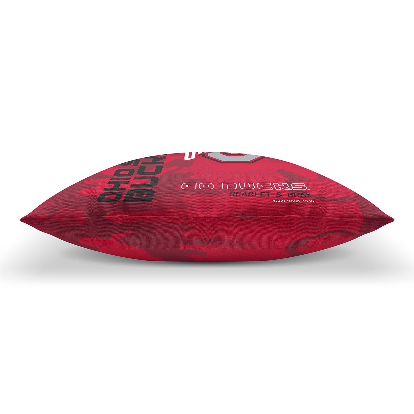 Ohio State Buckeyes Red Camo Throw Pillow | Personalized | Custom